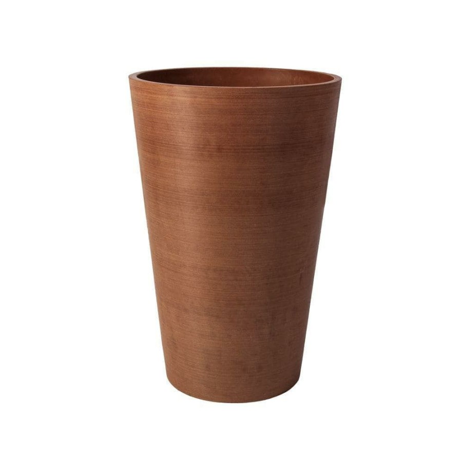 Garden Center * | Algreen Valencia 16 In. Round Textured Terra Cotta Polystone Planter