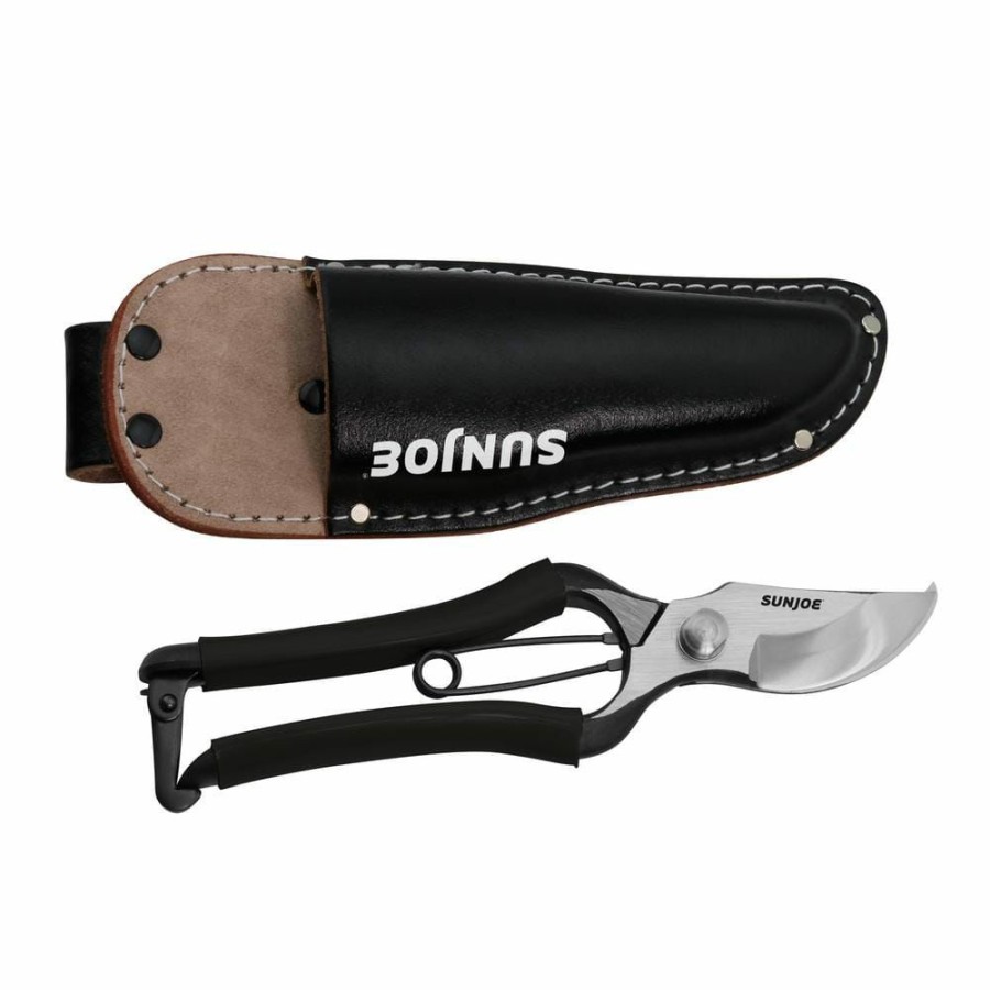 Garden Center * | Nisaku Carbon Steel Pruner/Secateurs With Genuine Leather Holster And Non-Slip Grip