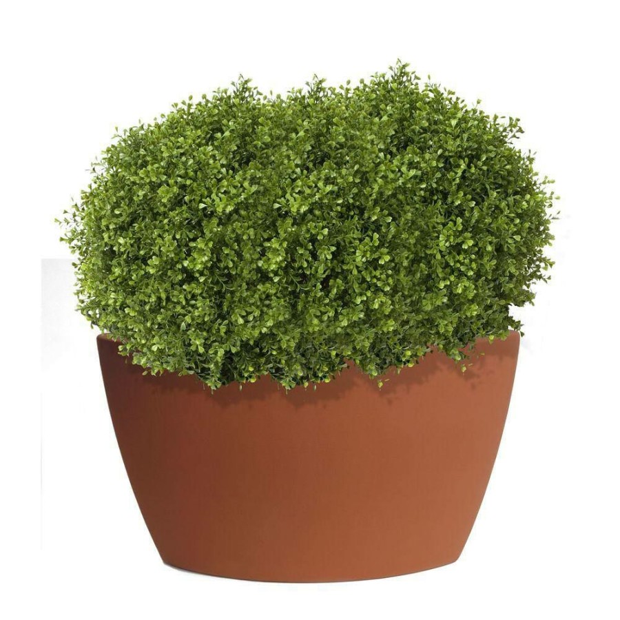 Garden Center * | Algreen Hampton Corner 26 In. X 24 In. X 20 In. Terracotta Plastic Planter