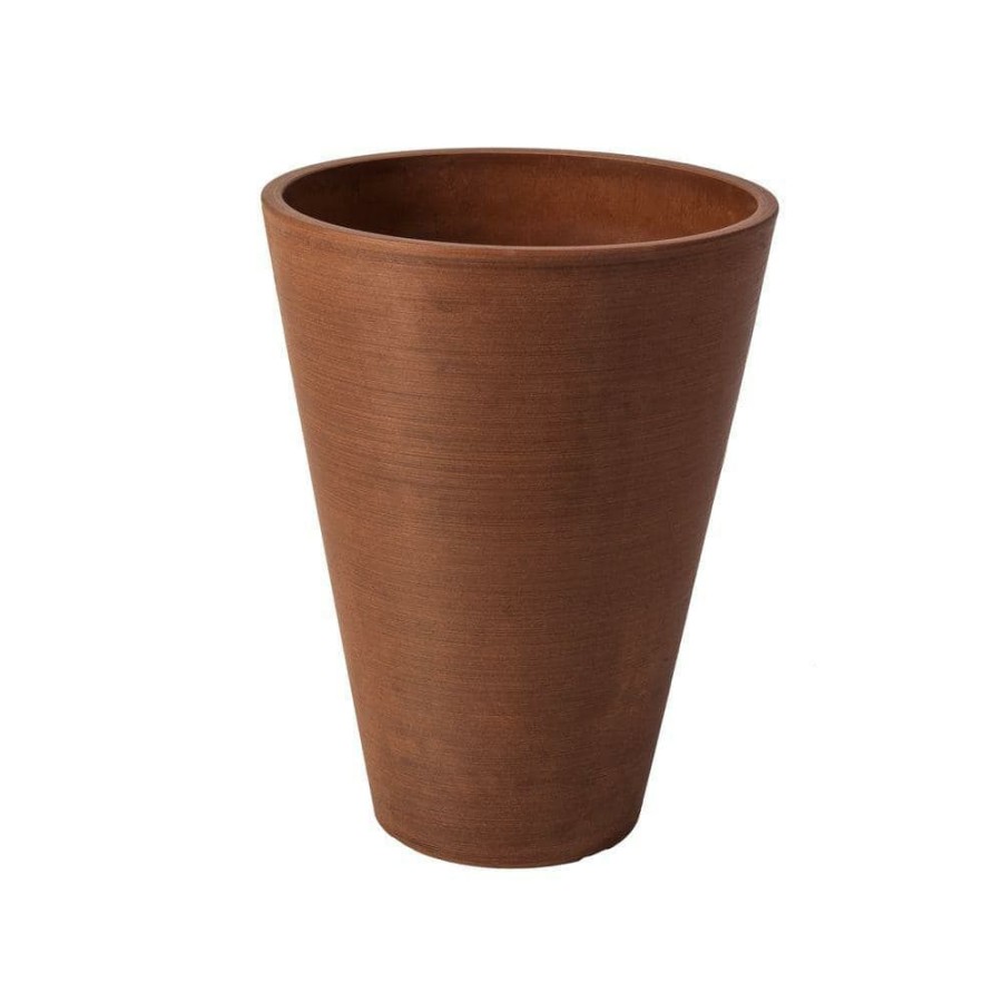 Garden Center * | Algreen Valencia 12 In. Round Textured Terra Cotta Polystone Planter