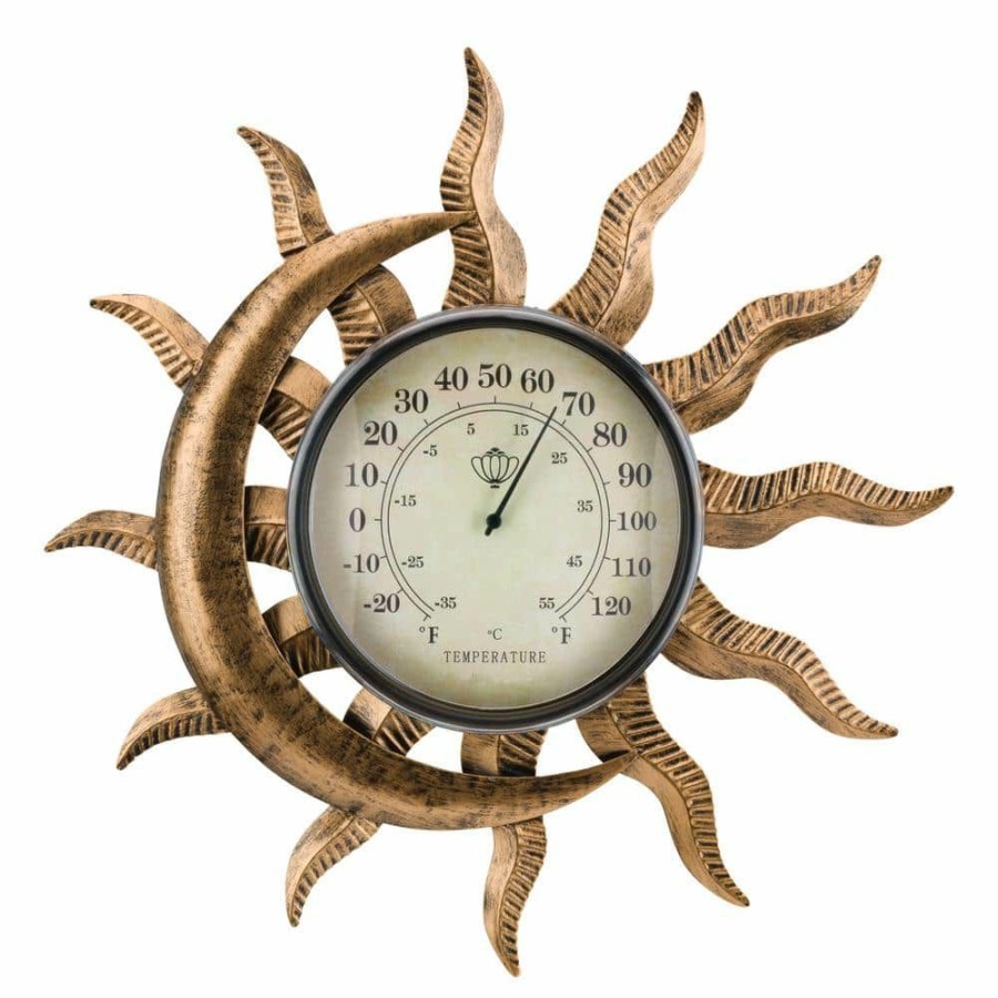 Garden Center * | Regal Art & Gift Thermometer Wall Decor Sun/Moon