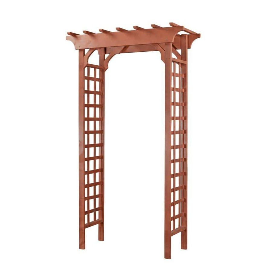 Garden Center * | Leisure Season 2 Ft. 2 In. X 4 Ft. 1 In. X 6 Ft. 9 In. Cypress Garden Arbor