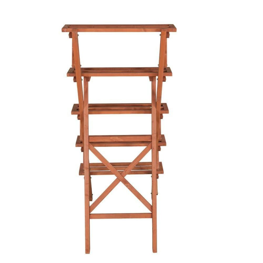 Garden Center * | Leisure Season Wooden Plant Stand (5-Tier)