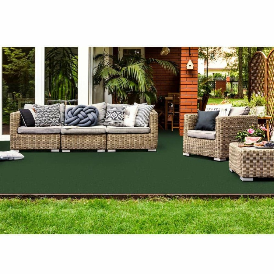 Rugs * | Trafficmaster Vantage 6 Ft. X 100 Ft. Ivy Green Artificial Grass Carpet