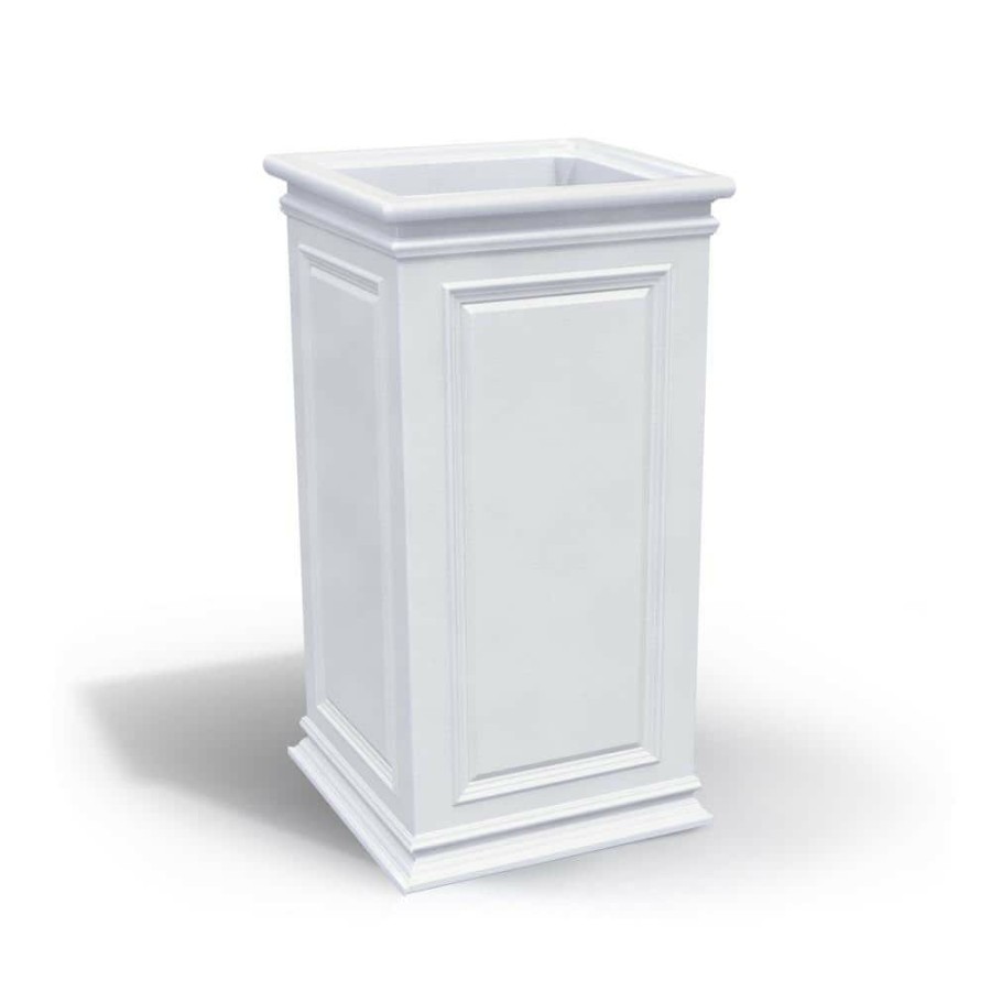 Garden Center * | Algreen 27 In. White Plastic Covington Tall