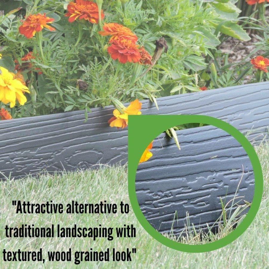 Garden Center * | Master Mark 40 Ft. X 4 In. Terrace Board Black Landscape Plastic Edging