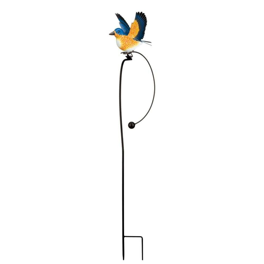 Garden Center * | Regal Art & Gift Blue Bird Rocker Bird Stake