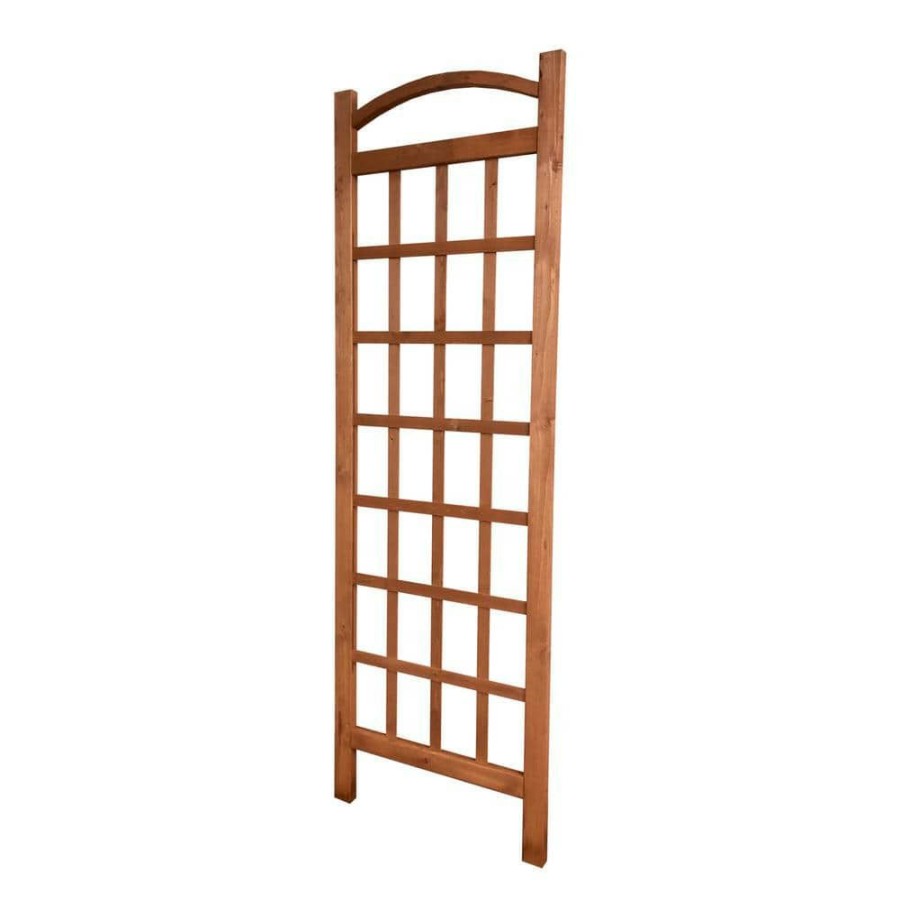 Garden Center * | Leisure Season 72 In. Wooden Arched Square Lattice Trellis