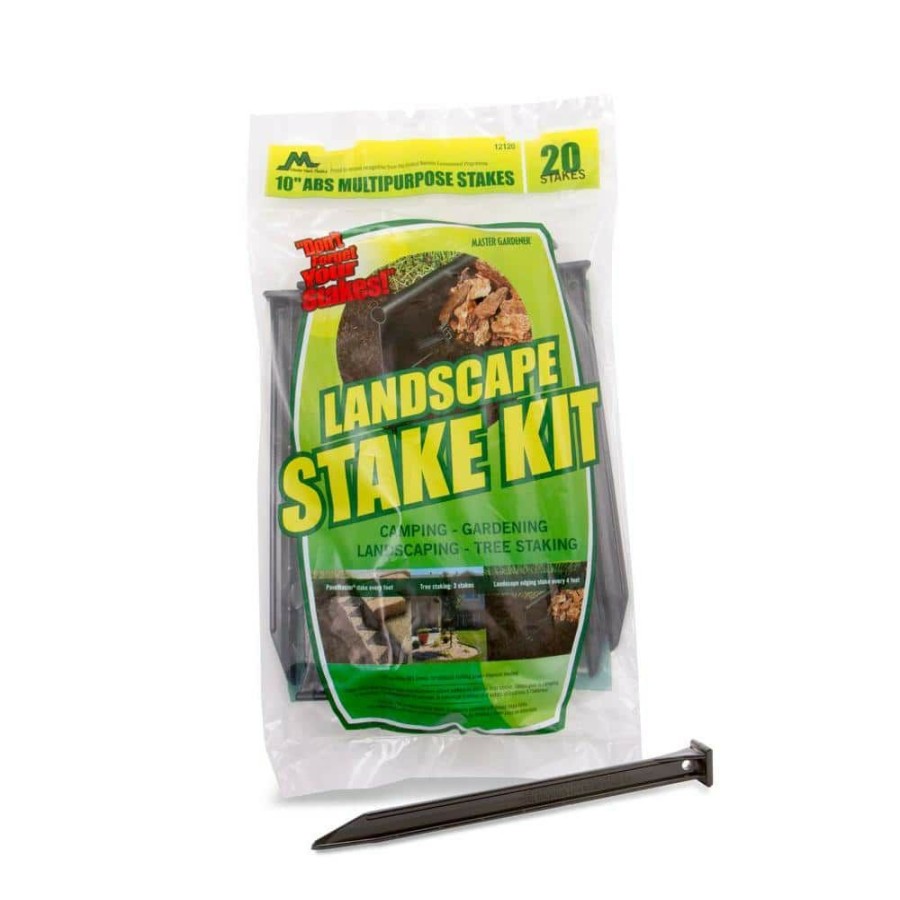 Garden Center * | Master Mark 10 In. A.B.S. Plastic Anchor Stake Kit For Landscape Edging (20-Pack)