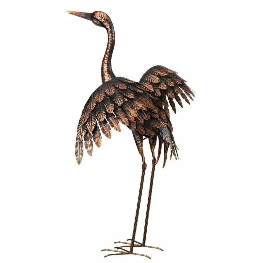 Garden Center * | Regal Art & Gift 28 In. Bronze Crane Wings Out