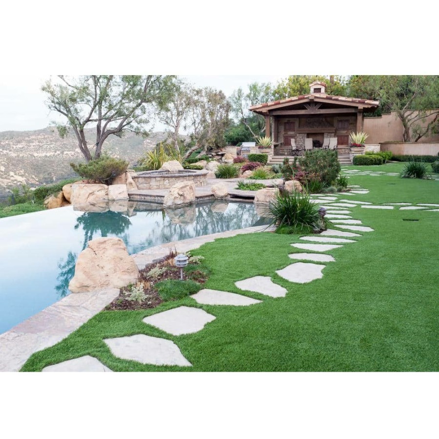 Garden Center * | Trafficmaster Fescue Multipurpose 12 Ft. Wide X Cut To Length Green Artificial Grass Carpet