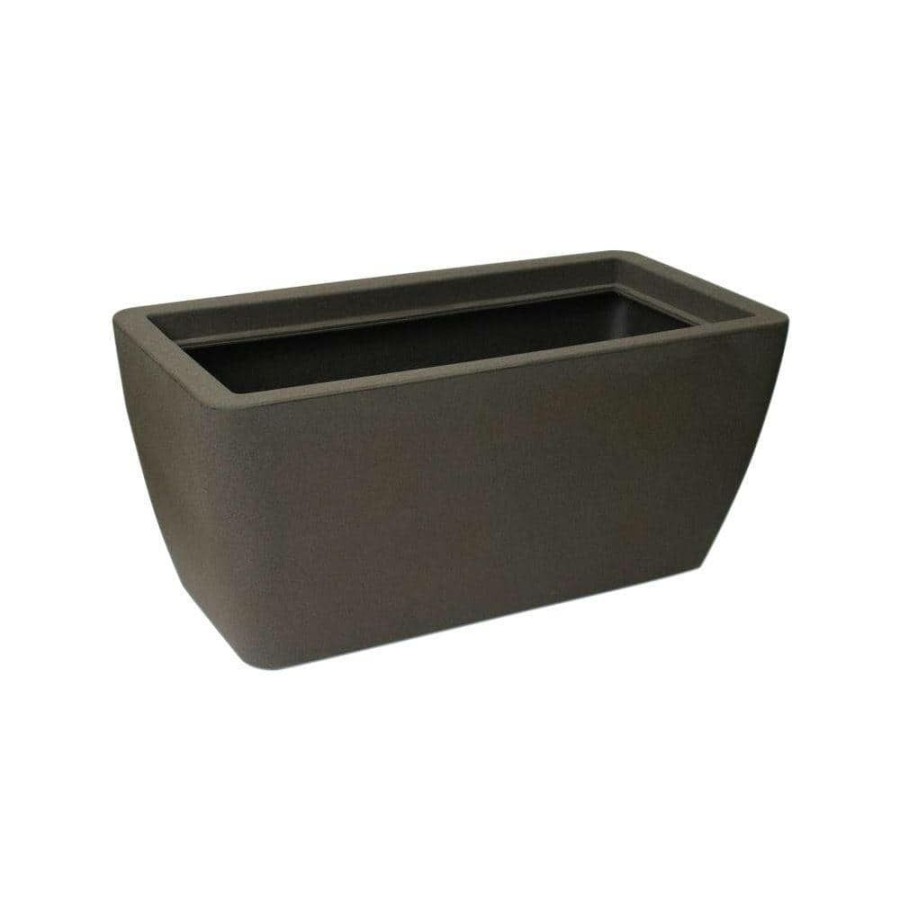 Garden Center * | Algreen Manhattan 40 In. X 20 In. X 18 In. Brownstone Plastic Planter