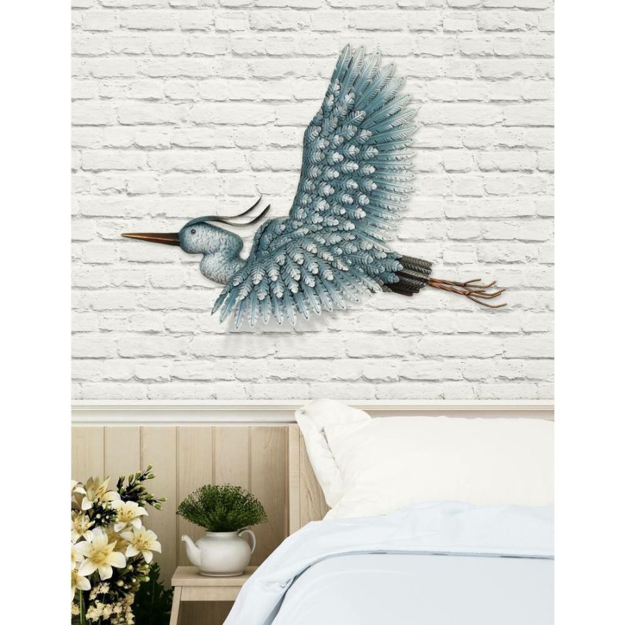 Garden Center * | Regal Art & Gift Regal Metal Heron Wall Decor