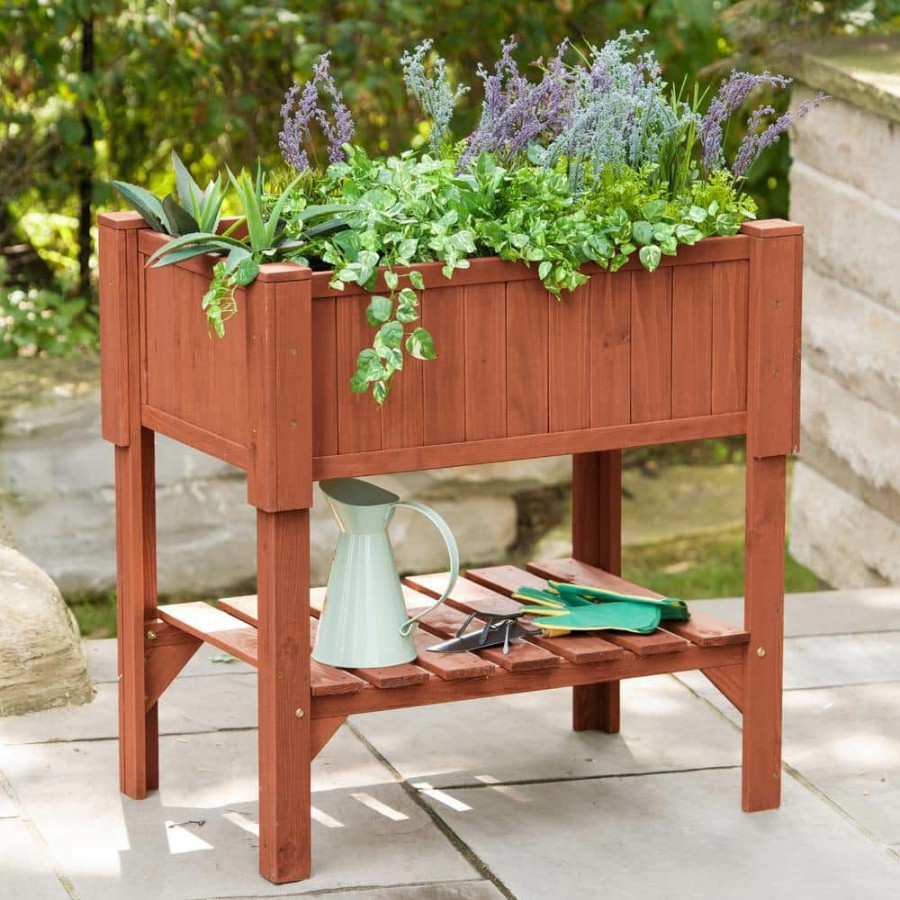 Garden Center * | Leisure Season 36 In. X 24 In. X 36 In. Raised Garden Bed Planter Box