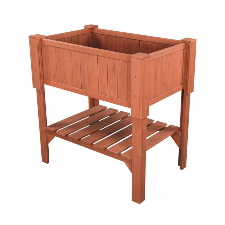 Garden Center * | Leisure Season 36 In. X 24 In. X 36 In. Raised Garden Bed Planter Box