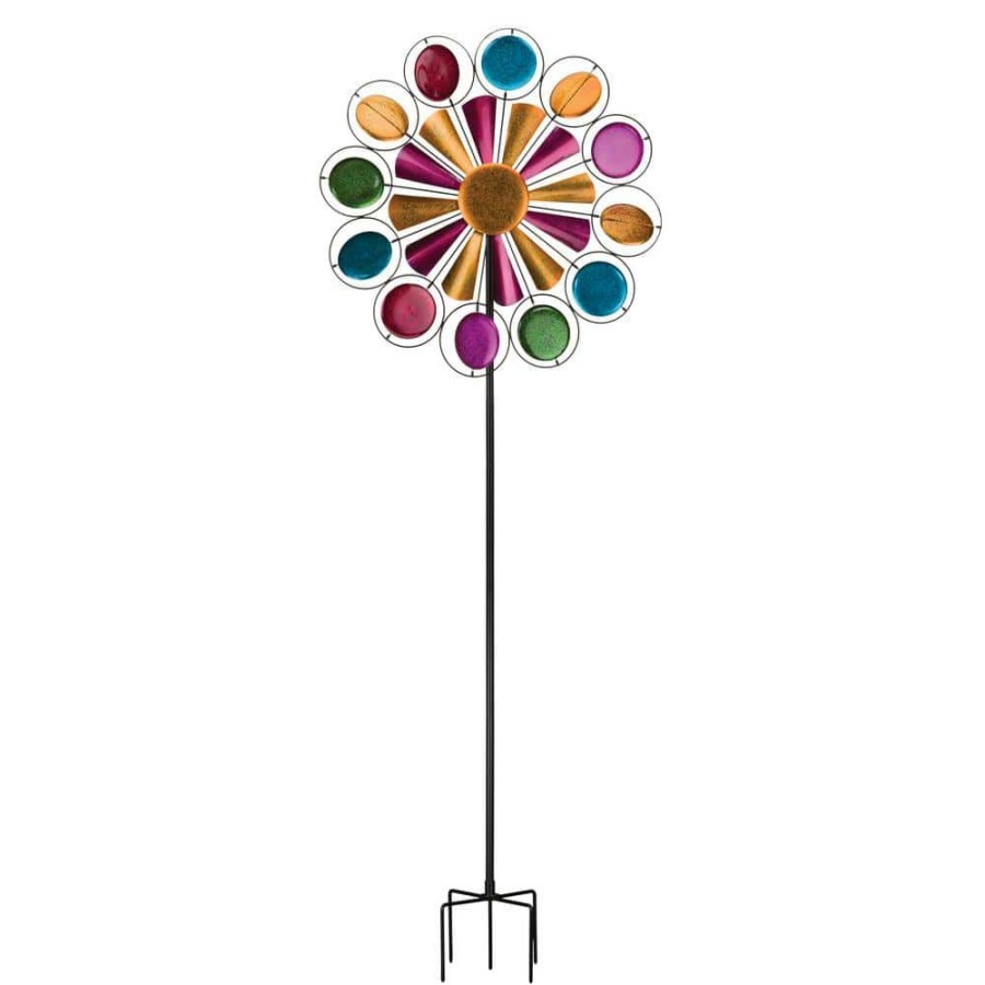 Garden Center * | Regal Art & Gift 32 In. Rotating Wind Spinner Mardigras