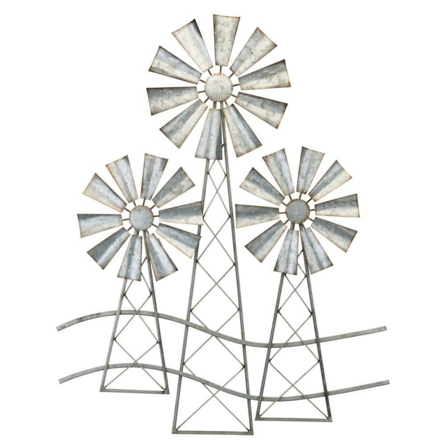 Garden Center * | Regal Art & Gift 3 Windmills Wall Decor